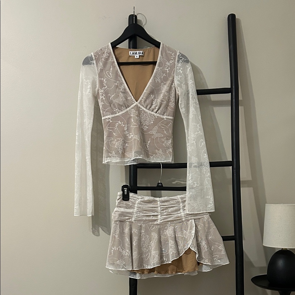 I.AM.GIA 2 Piece Lace Set Size Small